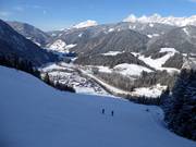 Moeilijke afdaling "Black Queen" op de Reiteralm