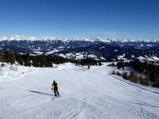 Middelzware piste bij de Sunshine-liften