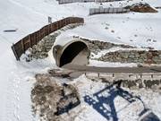 Door de tunnel kom je bij de Tiefenbachferner in het voorjaar en najaar.