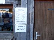 Prijsinformatie bij de kassa