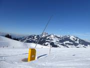 Sneeuwlans in het skigebied Sudelfeld