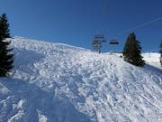 Onbeveiligd vrij skigebied bij de Rätikonbahn