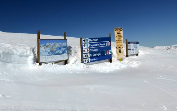 Val d’Aran (Arandal): oriëntatie in skigebieden – Oriëntatie Baqueira/Beret