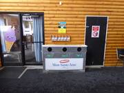 Afvalscheiding in het skigebied Mont-Sainte-Anne