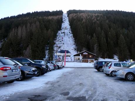 Livigno-Alpen: bereikbaarheid van en parkeermogelijkheden bij de skigebieden – Bereikbaarheid, parkeren Cima Piazzi/San Colombano – Isolaccia/Oga