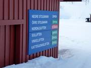 Informatie over de geopende liften