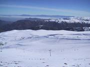 Uitzicht op de brede pistes van La Parva