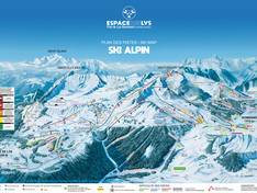 Pistekaart Praz de Lys/Sommand (Taninges/Mieussy)