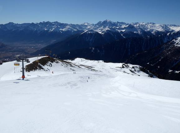 Watles piste bij de bovenste vierpersoonsstoeltjeslift