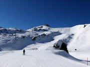 Middelzware piste onder de Maschgenkamm