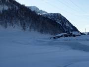 Langlaufloipes bij de Passo San Pellegrino