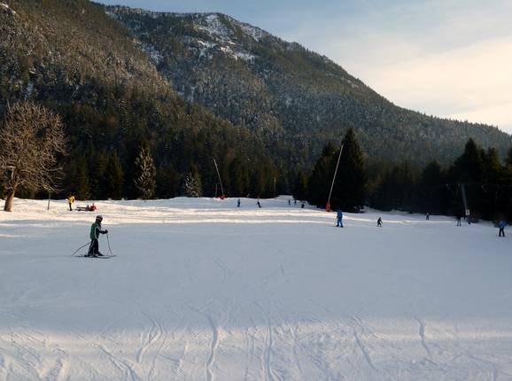 Uitzicht op de piste