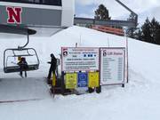 Liftinformatie bij alle instapplaatsen