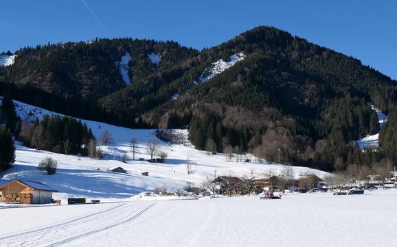 Ammergauer Alpen: Grootte van de skigebieden – Grootte Steckenberg – Unterammergau