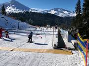 Beginnersgebied bij het middenstation