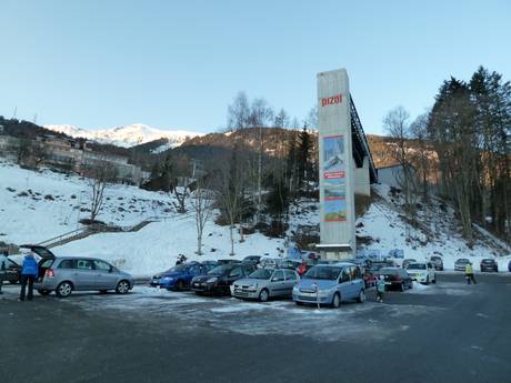 St. Gallen: bereikbaarheid van en parkeermogelijkheden bij de skigebieden – Bereikbaarheid, parkeren Pizol – Bad Ragaz/Wangs