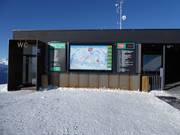 Informatiebord bij het bergstation Ganzer X-press