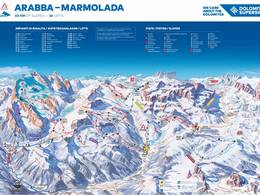 Pistekaart Arabba/Marmolada