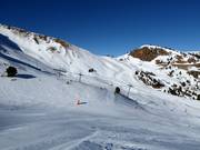 Uitzicht onder de Gallinero richting de Collado del Ampriu