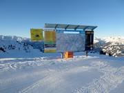 Pistekaart met actuele informatie in Zell am Ziller