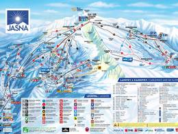 Pistekaart Jasná Nízke Tatry – Chopok