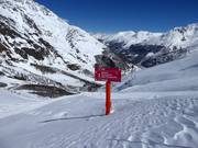 Pistebewegwijzering in het skigebied van Saas-Fee
