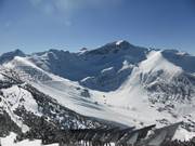 Skigebied op het Sareiser Joch