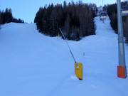 Sneeuwkanonnen op de dalafdaling