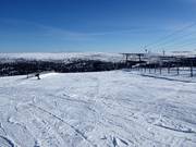 Start van de gemakkelijke piste Killybacken in Tandådalen