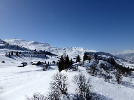 Lepontinische Alpen: Grootte van de skigebieden – Grootte Obersaxen/Mundaun/Val Lumnezia