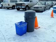 Afvalbakken staan klaar