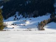 Uitzicht op de skipiste van Trins