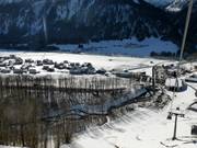 Schoppernau met dalstation van de gondelbaan en Ahornlift