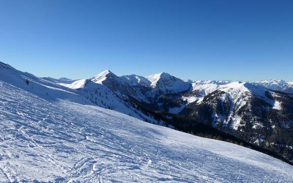 Skigebieden voor gevorderden en off-piste skiërs Gailtaler Alpen – Gevorderden, off-piste skiërs Goldeck – Spittal an der Drau