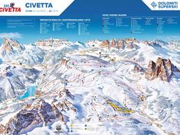 Pistekaart Civetta – Alleghe/Selva di Cadore/Palafavera/Zoldo