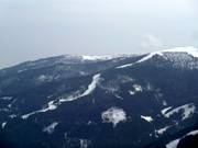 Uitzicht op de FIS K70-afdaling - natuursneeuwpiste
