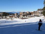 Uitzicht op de accommodaties in Obereggen