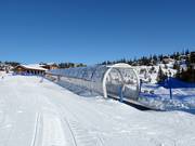 Gratis transportband Jøkultunnelen bij het middenstation