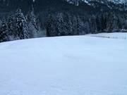Vlakke, brede helling bij de Schnitzlerwieslift
