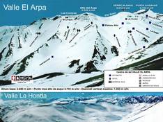 Pistekaart Arpa Snowcats – Los Andes