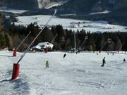 Sneeuwkanonnen op de dalafdaling naar Mutters