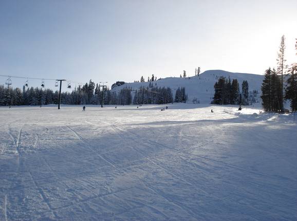 Piste in het skigebied Soda Springs