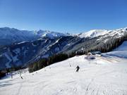 Uitzicht over het skigebied