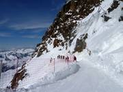 Toegang tot de afdaling Le Tunnel