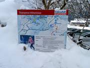 De loipekaart van het skigebied Thiersee-Mitterland