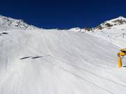 Geprepareerde piste bij de Giggijoch