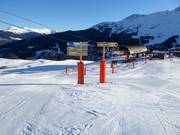 Pistebewegwijzering in het skigebied Les 3 Vallées