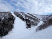 Uitzicht op de pistes Isola A en Isola B