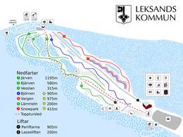 Pistekaart Granberget – Leksand