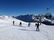 Makkelijke piste bij de stoeltjeslift Valandrea Vetta